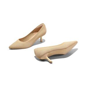 NWB mysoft Brand /2 in kitten heel / Nude / Women's Dress / Pointed Toe / Size 9
